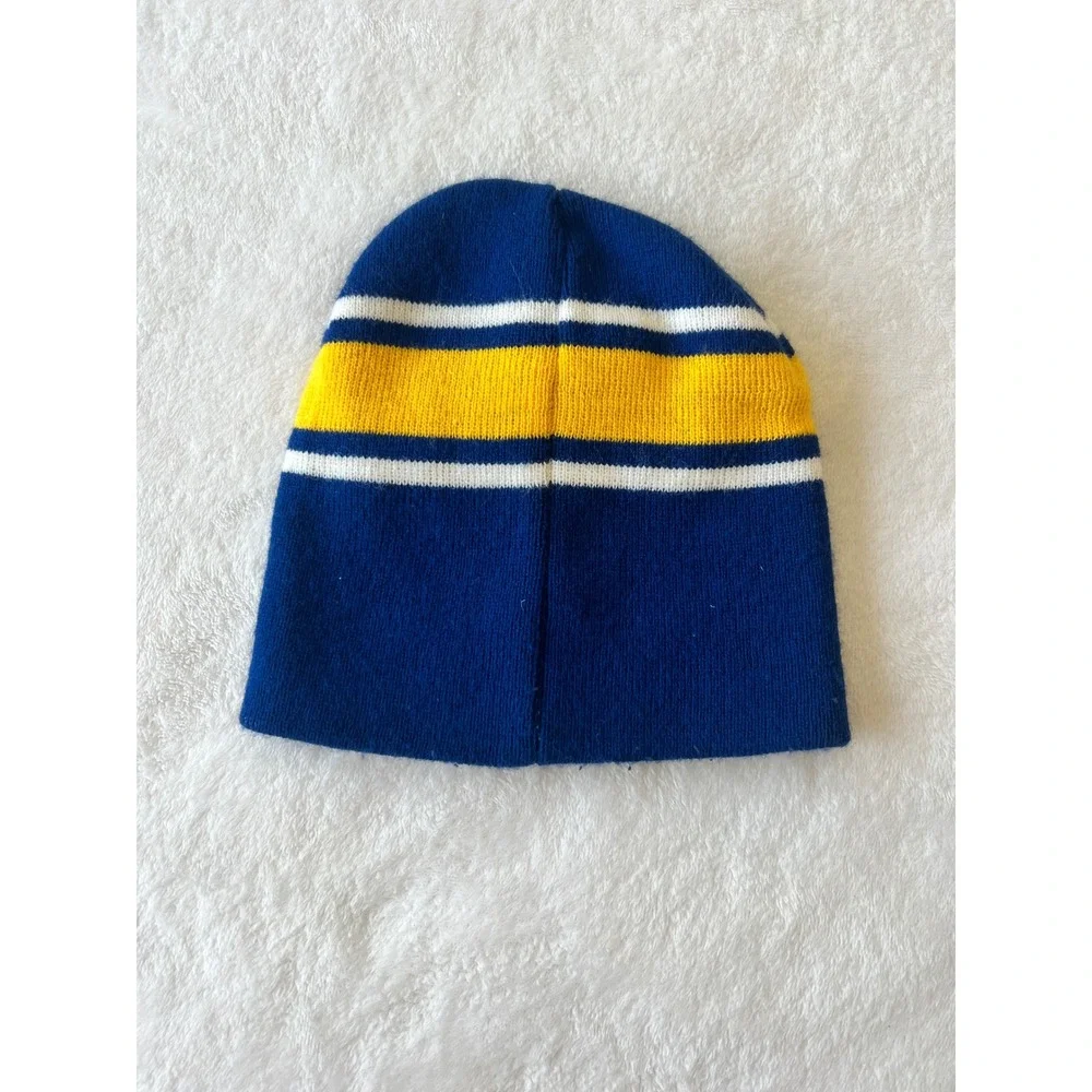 Corona Extra Beanie Knit Hat Blue Yellow Striped Embroidered Logo Brewery Merch
